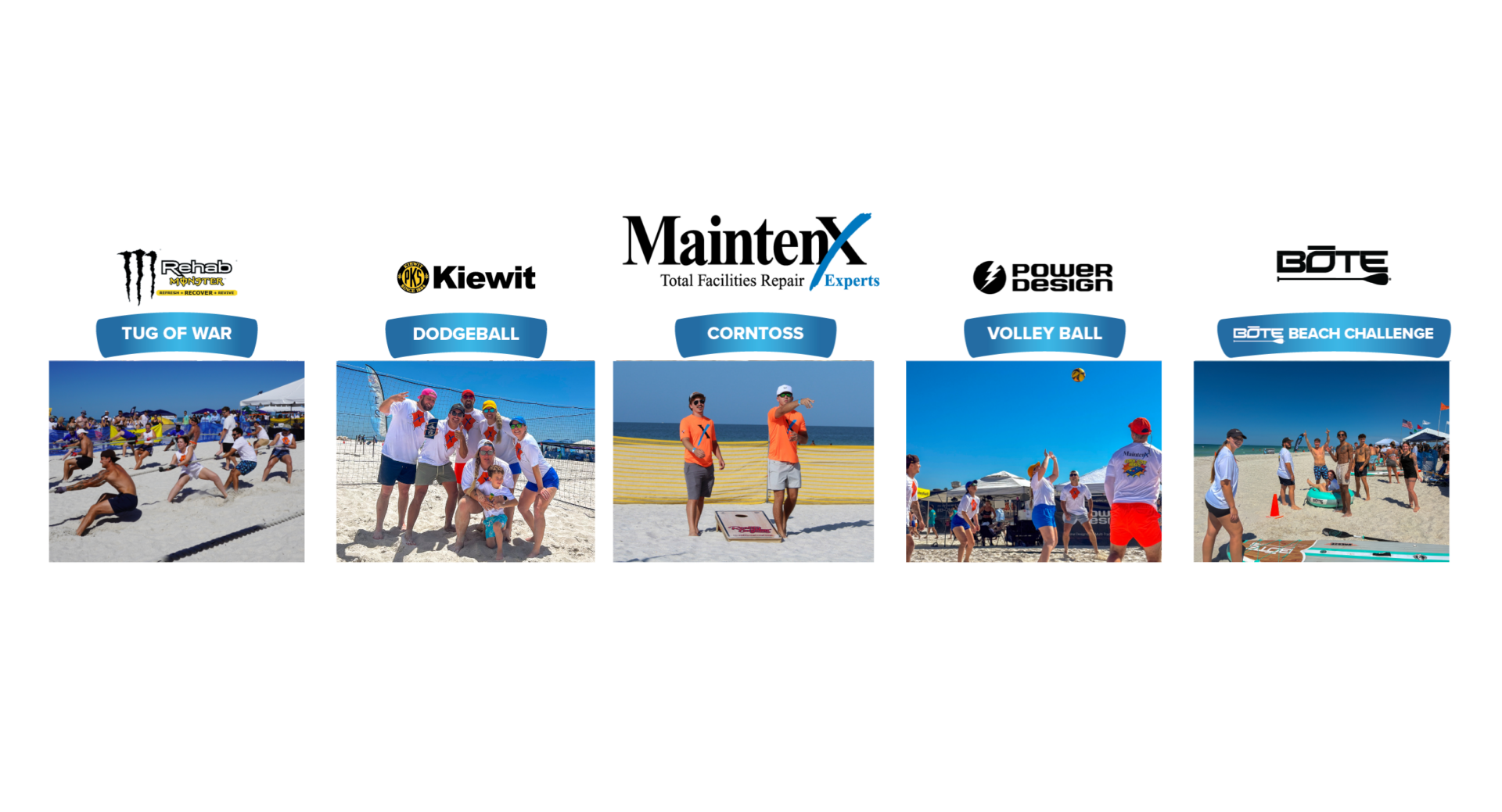 Photo of all the sponsors for sportsfest
